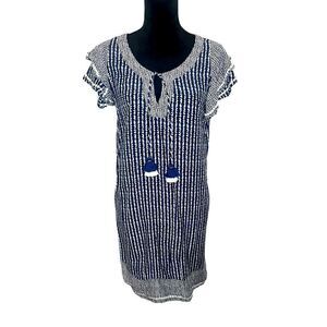 VINEYARD VINES NAVY WHITE STRIPED TUNIC COASTAL CLASSIC DRESS WOMENS SIZE MEDIUM